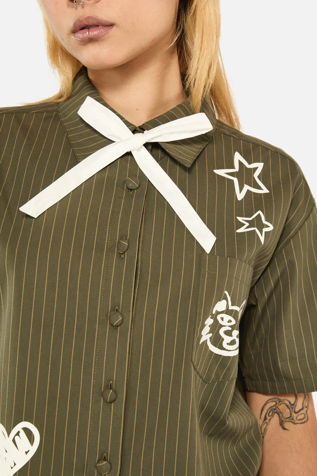Graff Pinstripe Relaxed Blouse - Image 4