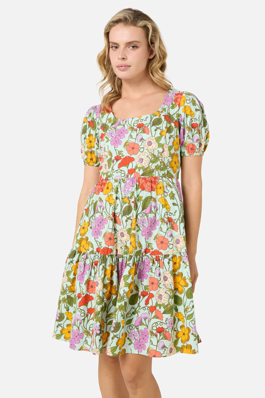 Grasshopper Floral Mini Dress - Image 2