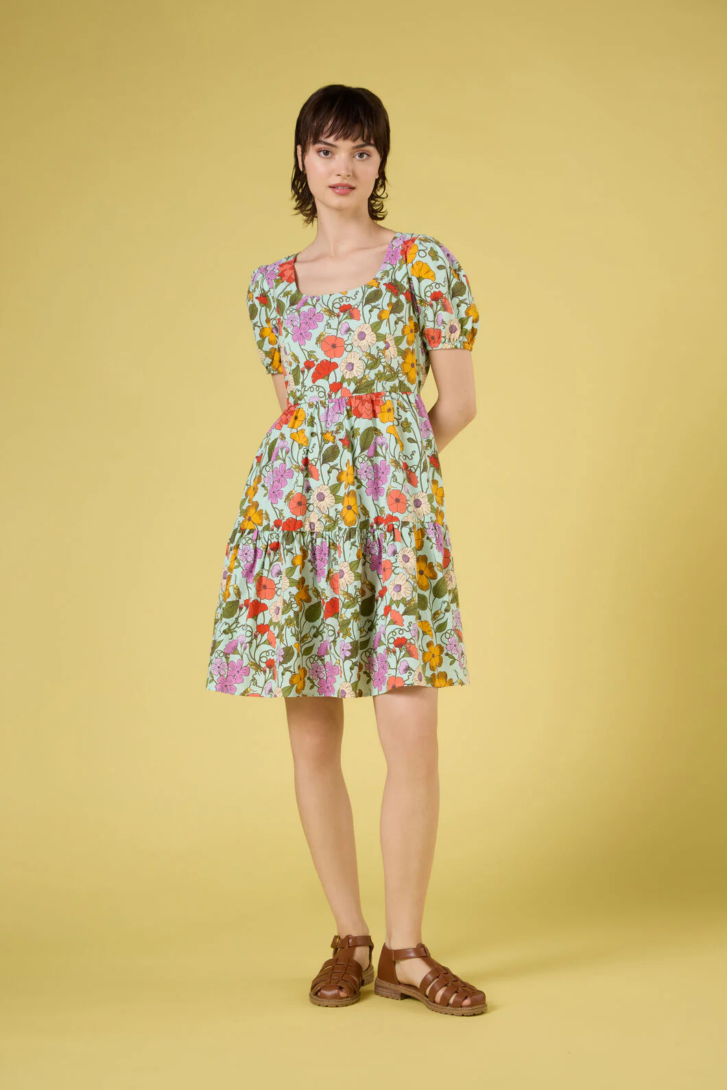 Grasshopper Floral Mini Dress - Image 4