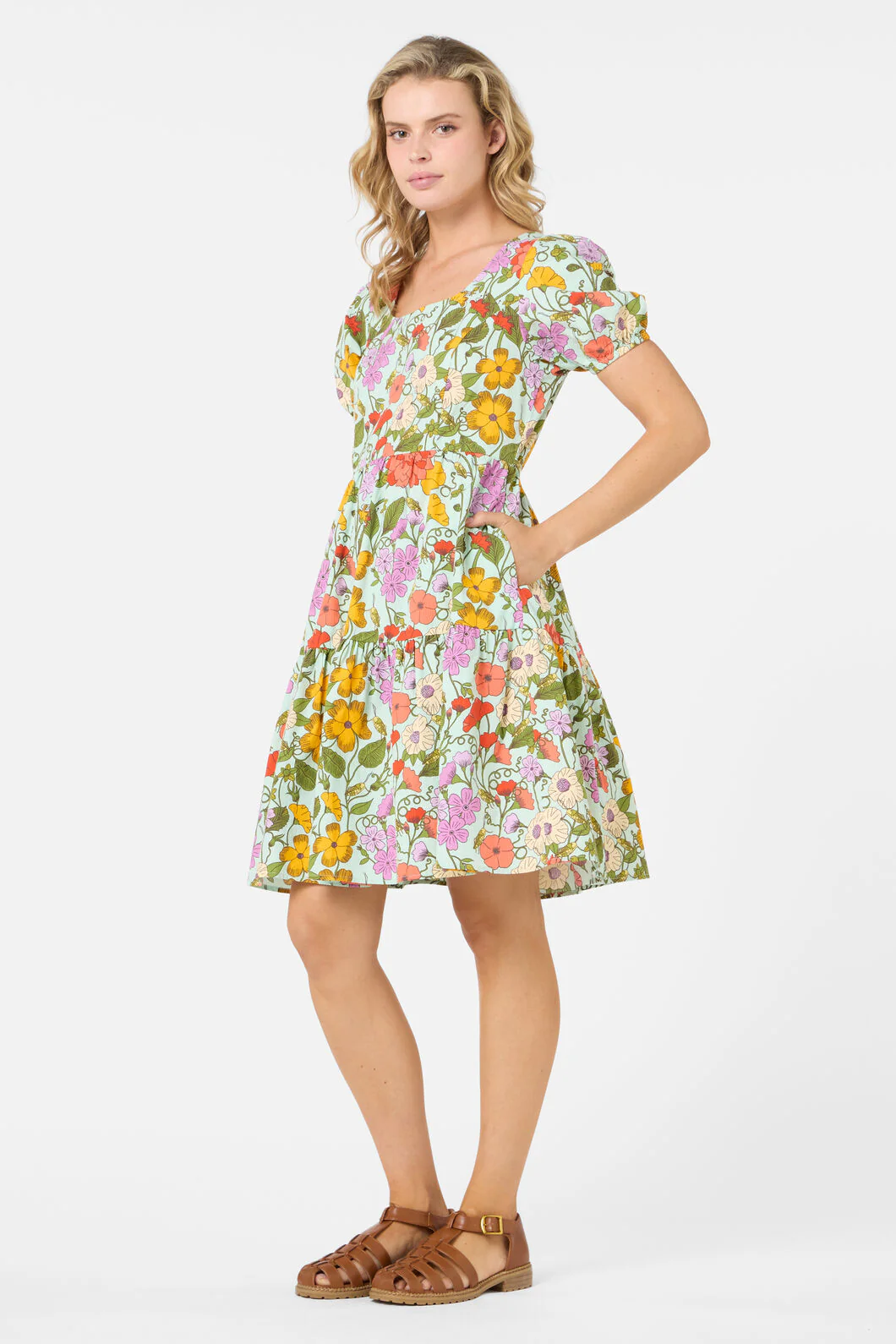 Grasshopper Floral Mini Dress - Image 5