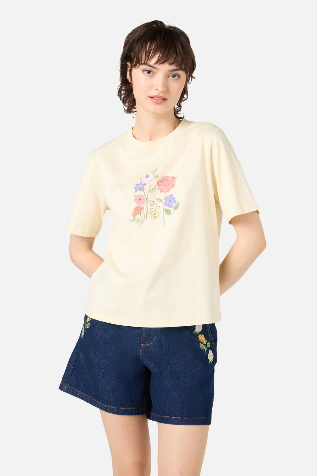 Grasshopper Floral Relaxed Tee - Image 2