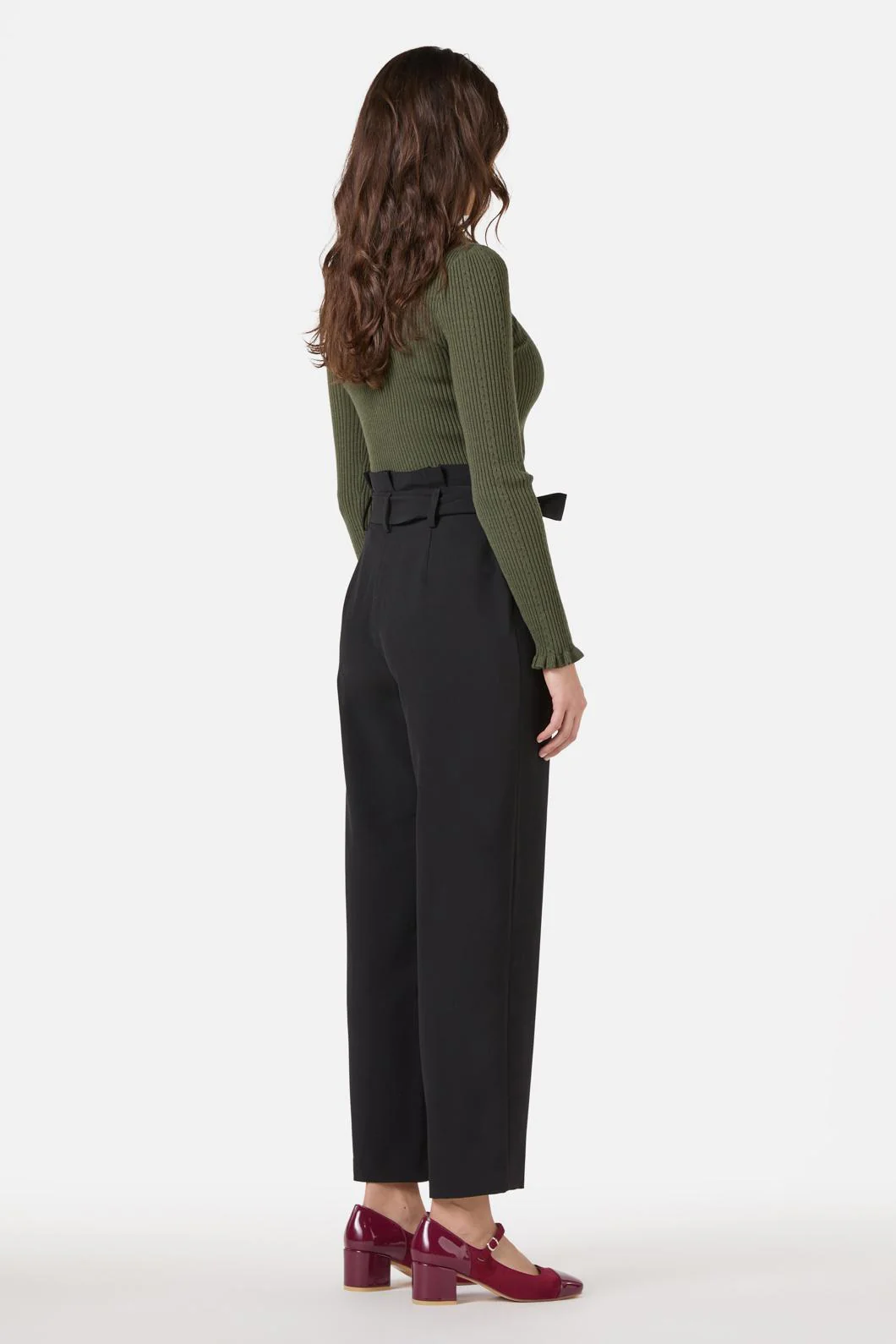 Hailey High Waisted Pleat Pant - Image 4