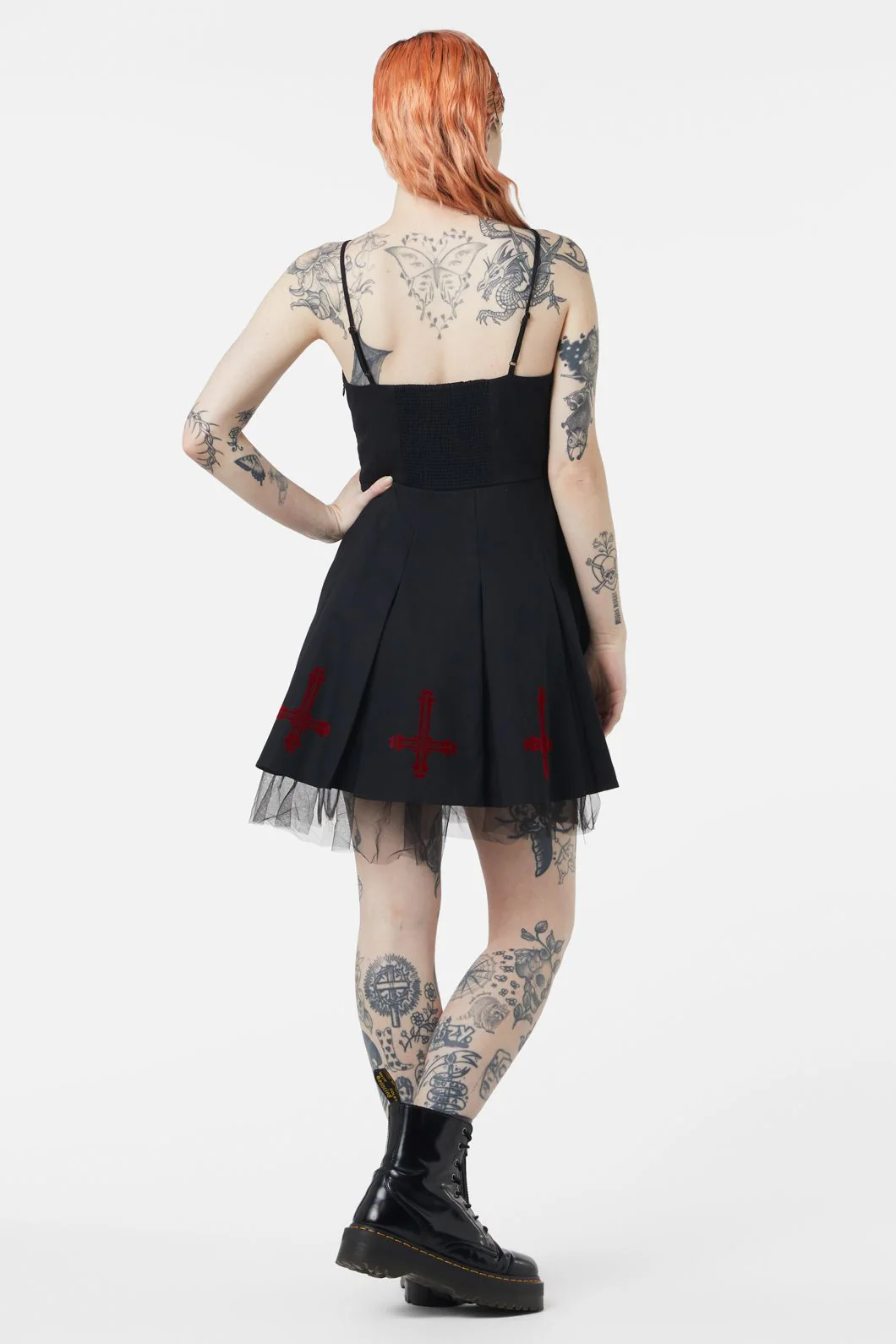 Hail Lilith Flocked Hem Bustier Dress - Image 4