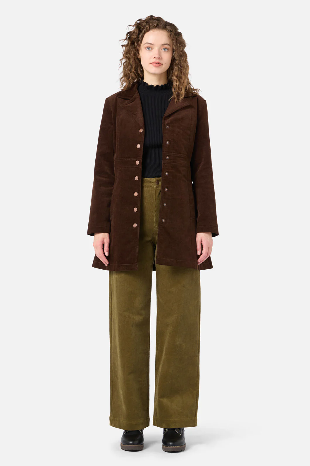 Hazel A-Line Long Cord Jacket