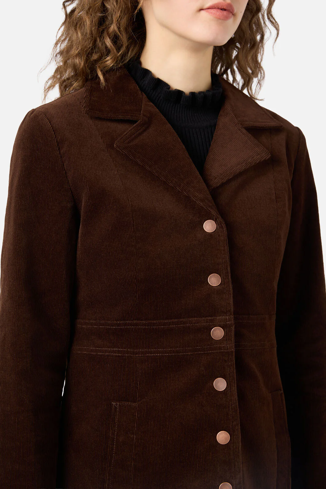 Hazel A-Line Long Cord Jacket - Image 9