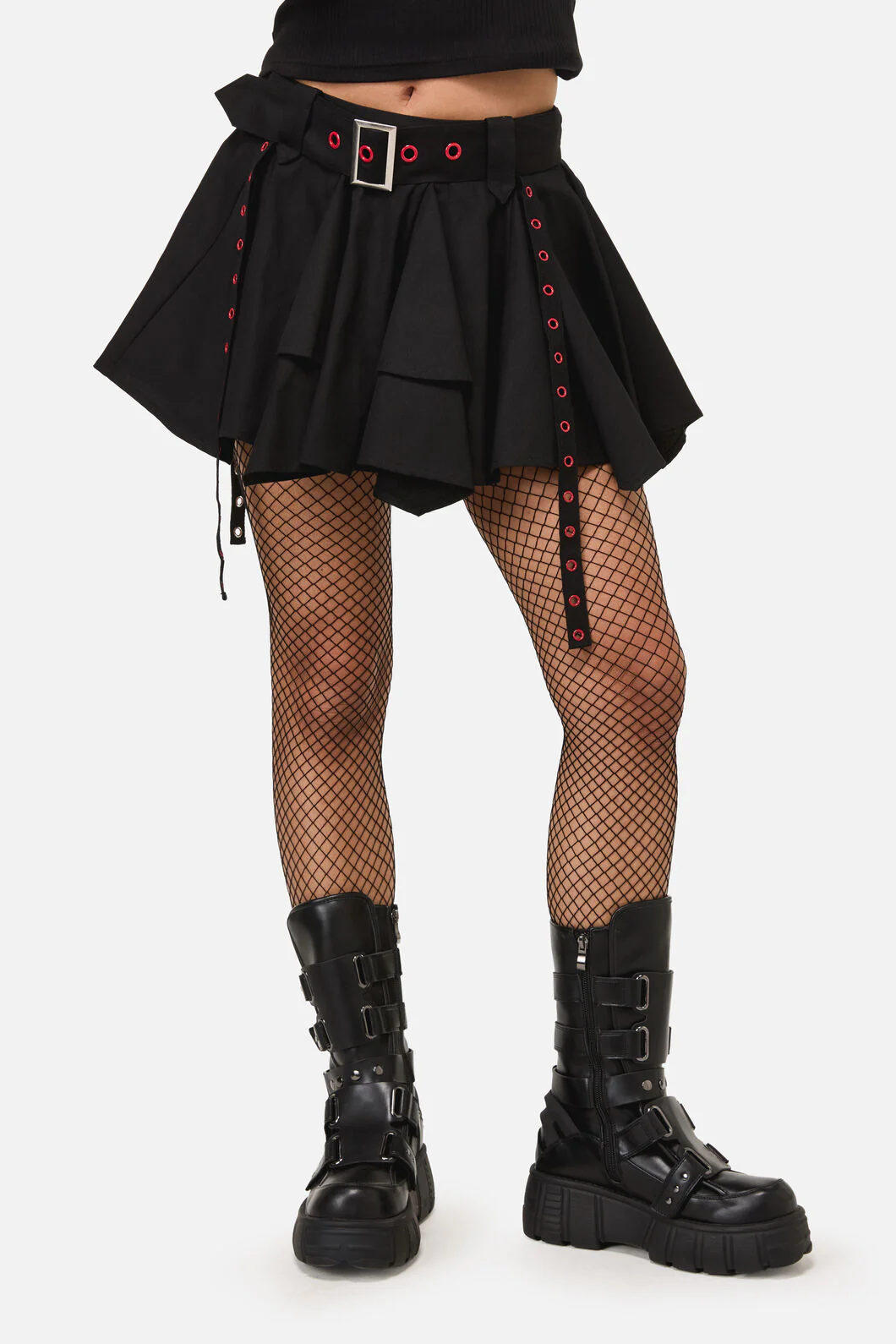 Heathen Goth Eyelet Skort - Image 5