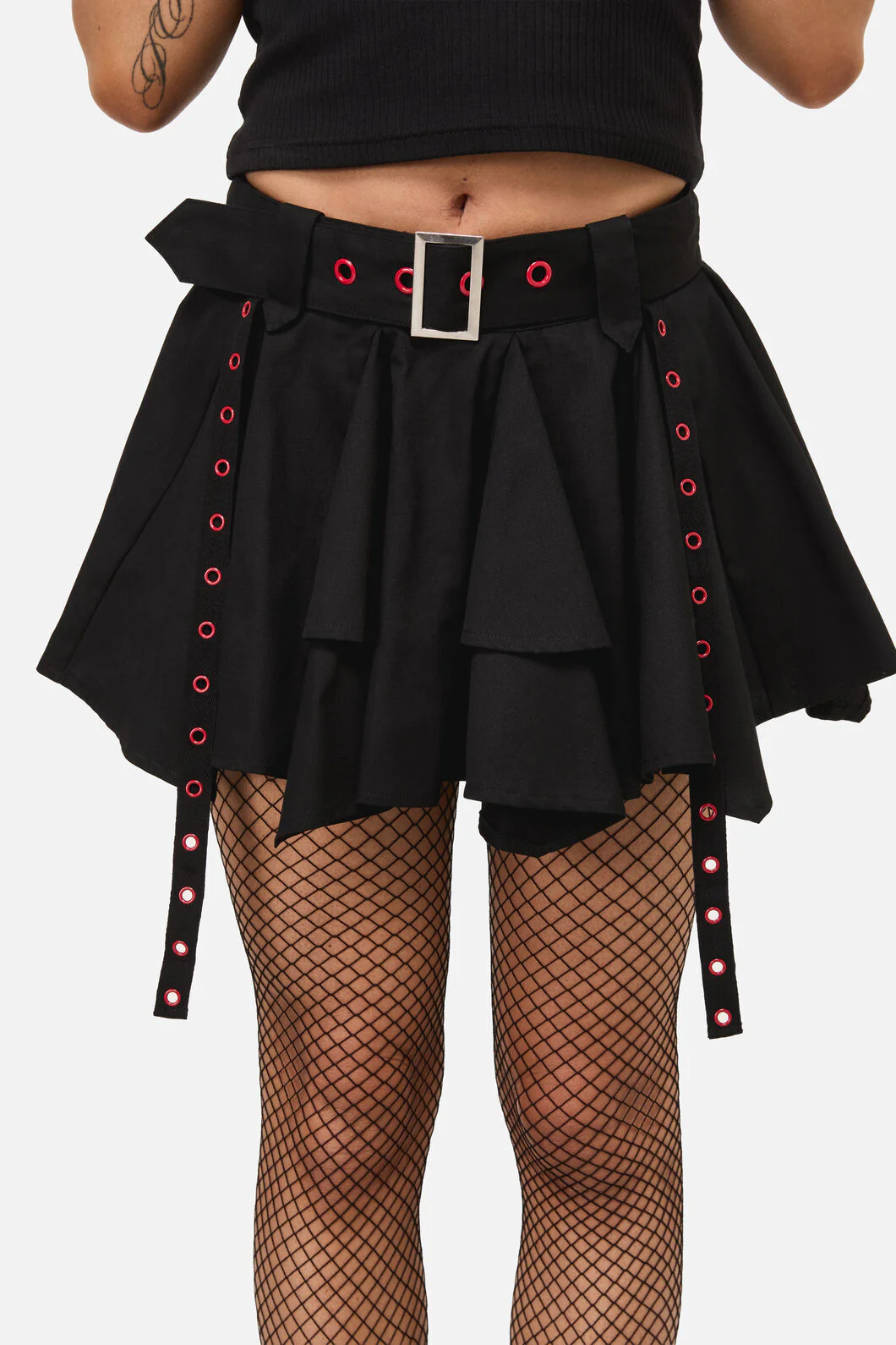 Heathen Goth Eyelet Skort - Image 6