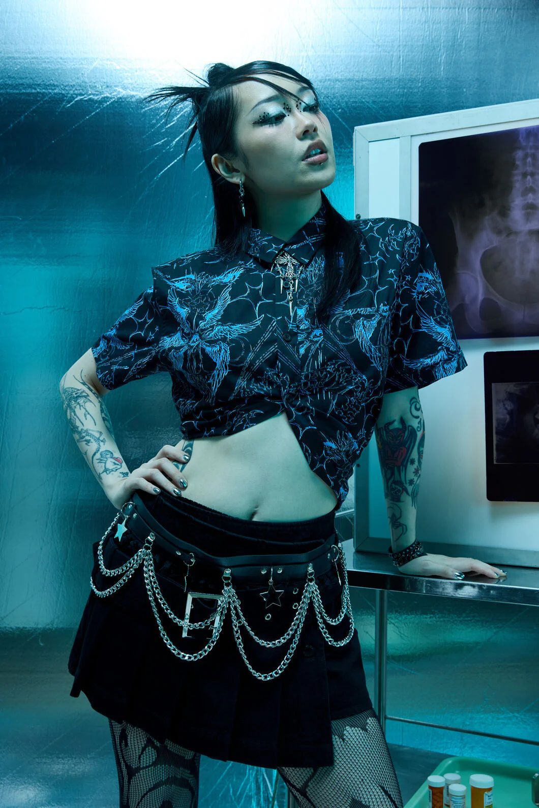 Heathen Goth Print Shirt