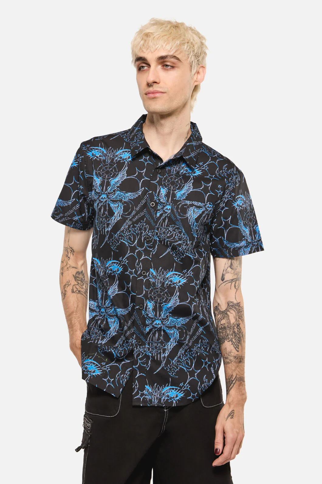 Heathen Goth Print Shirt - Image 3