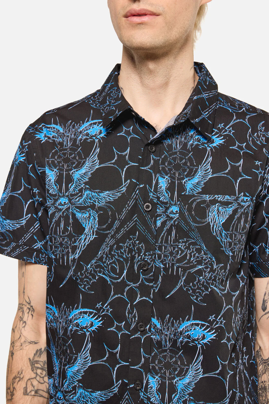 Heathen Goth Print Shirt - Image 6