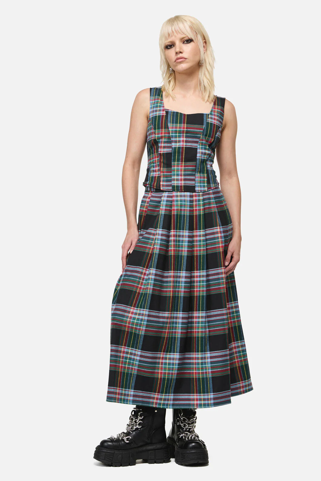 Hermit Goth Tartan Corset Top - Image 4