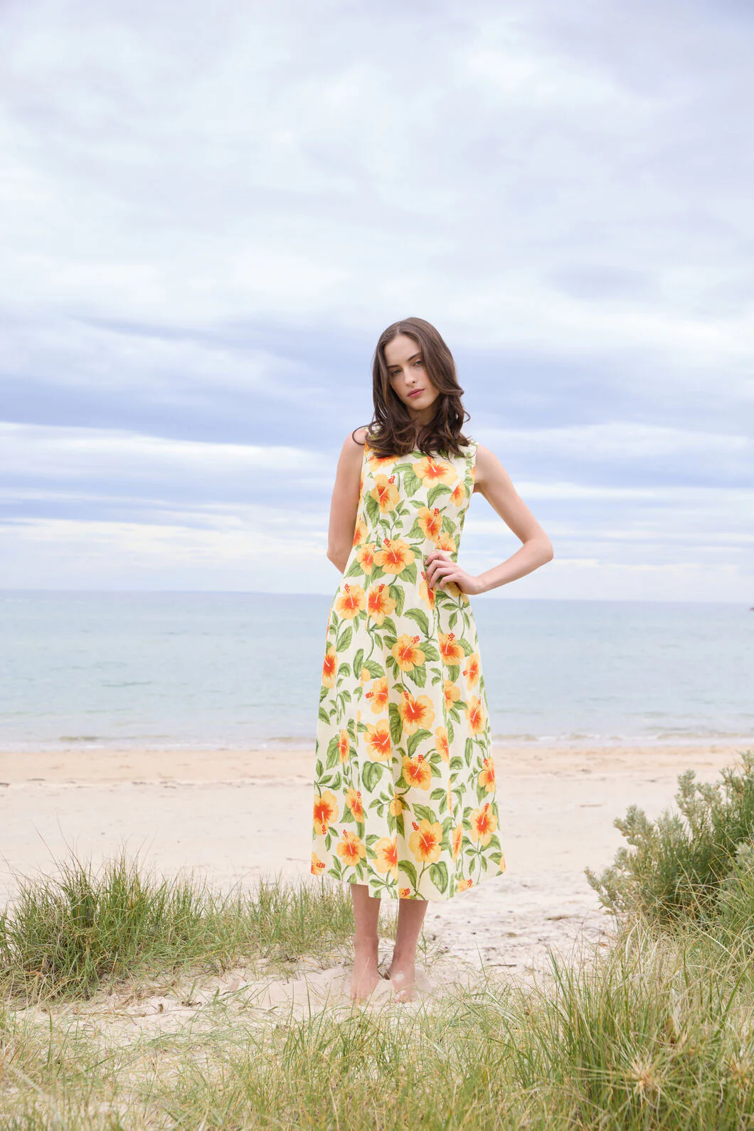 Hibiscus Summer Midi Dress - Image 3