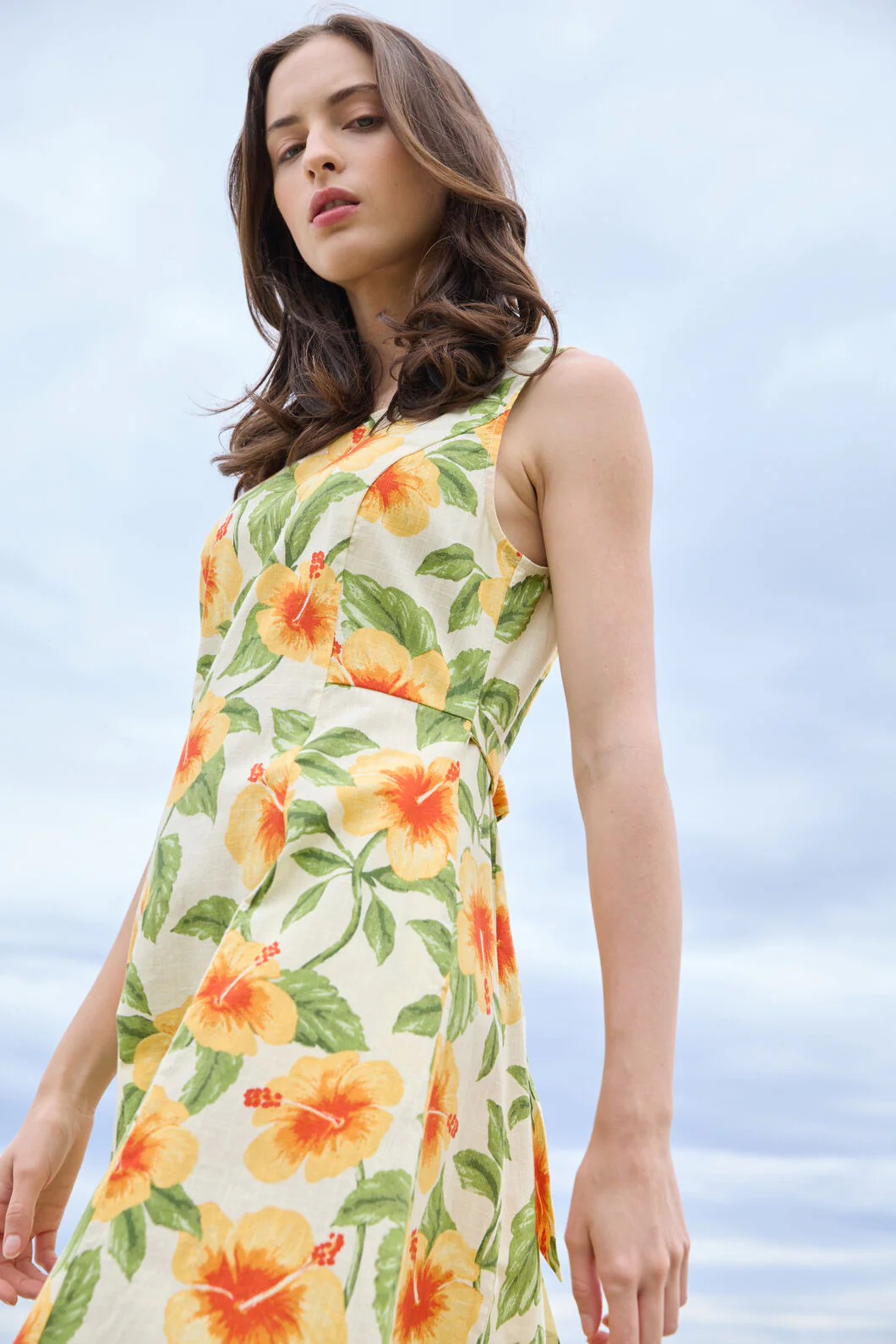 Hibiscus Summer Midi Dress - Image 4