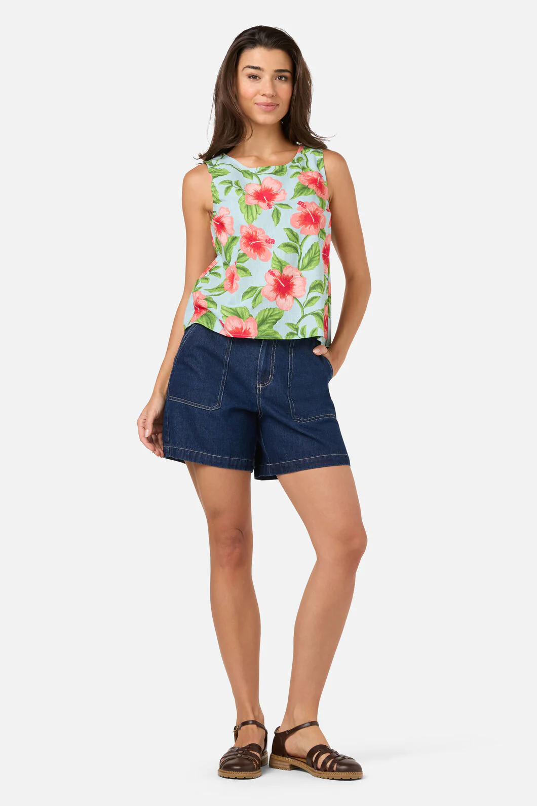 Hibiscus Summer Shell Top - Image 2