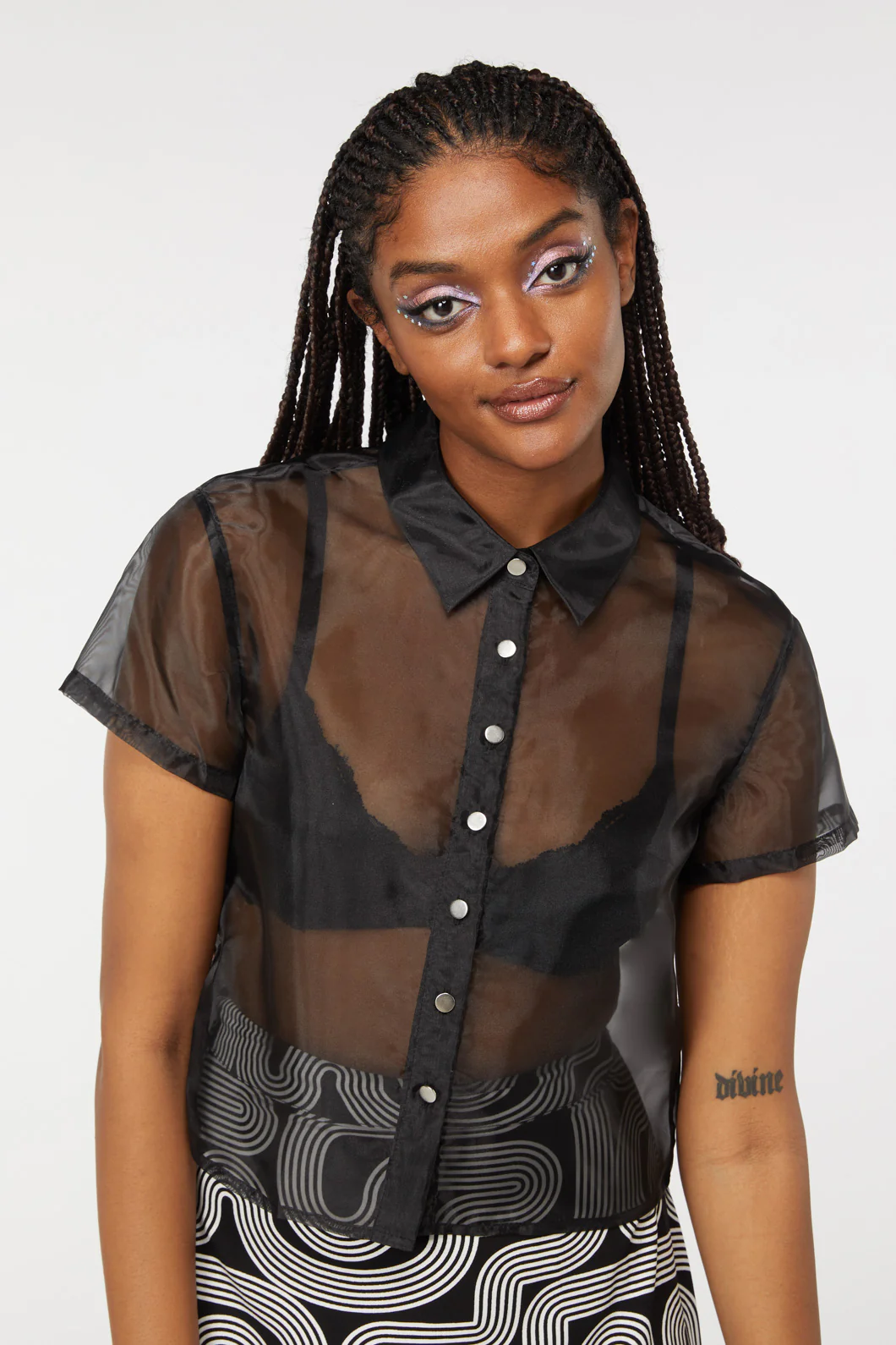 Holographic Sheer Blouse - Image 2