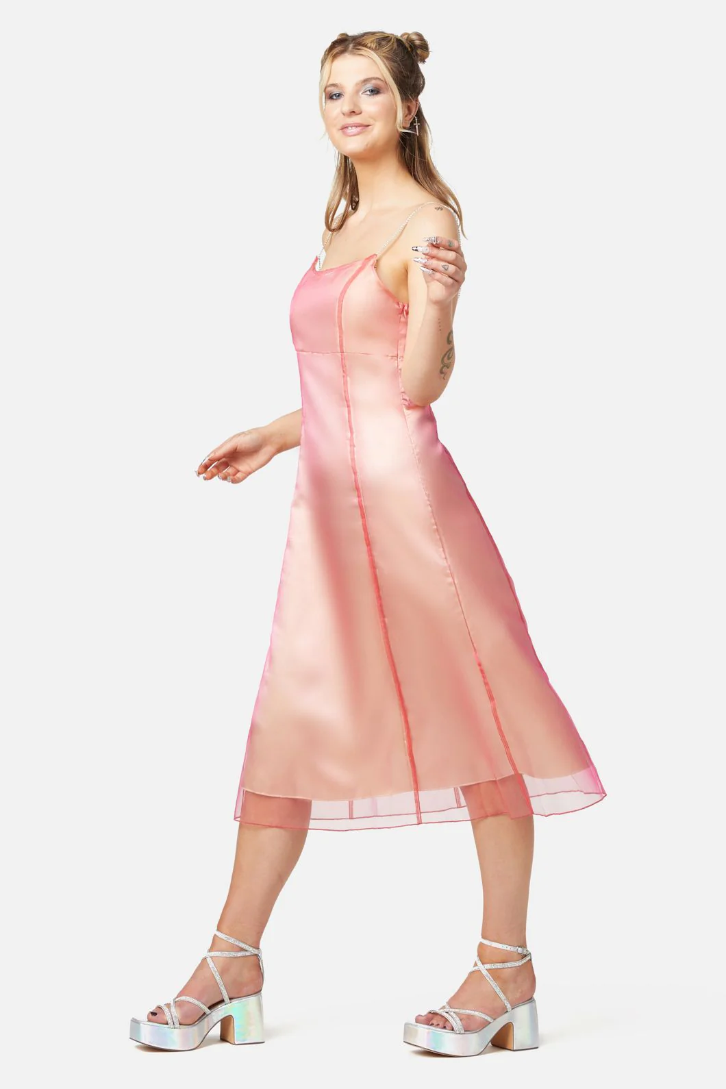 Holographic Sheer Dress - Image 3