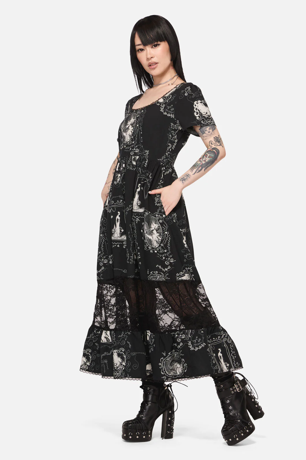 Holy Thursday Goth Midi Dress - Image 5