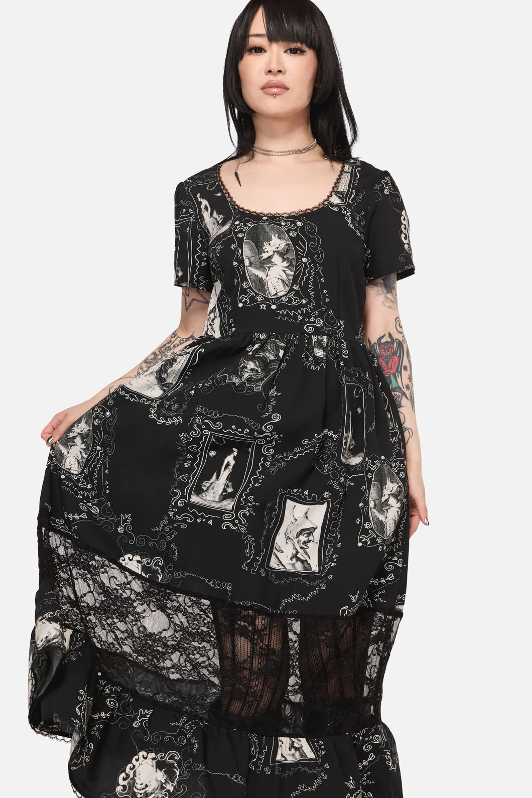 Holy Thursday Goth Midi Dress - Image 7