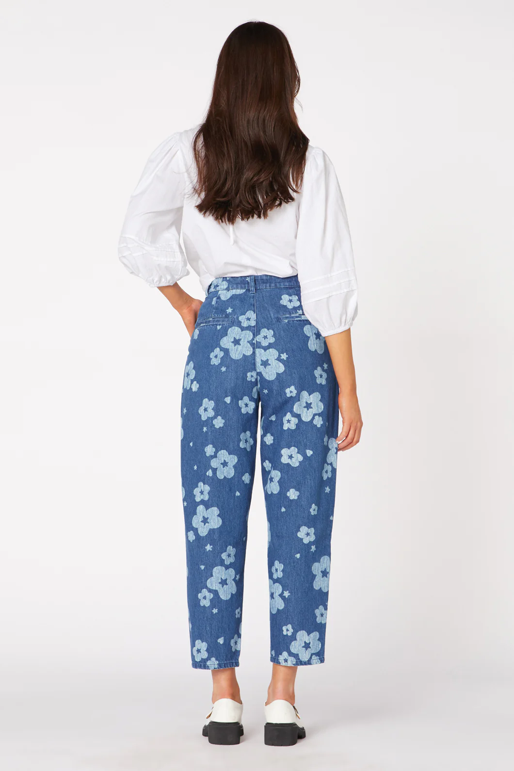 Indigo Starry Flwr Taperd Jean - Image 6