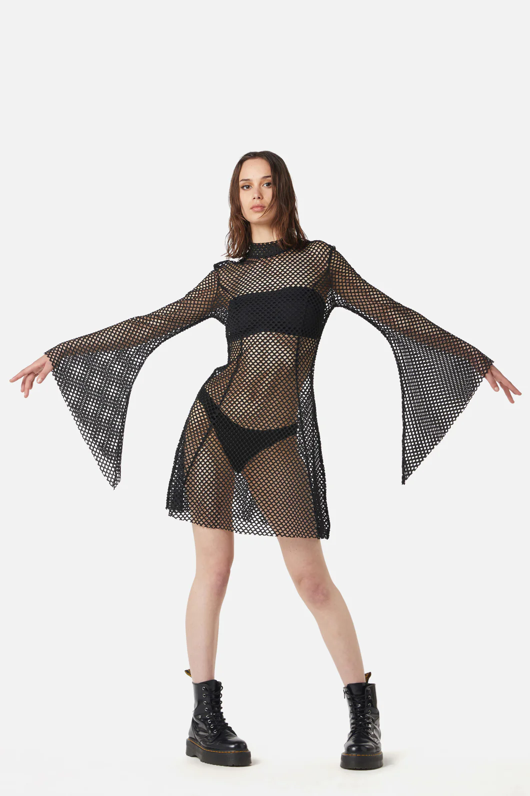 Industrial Hybrid Mesh Dress - Image 4