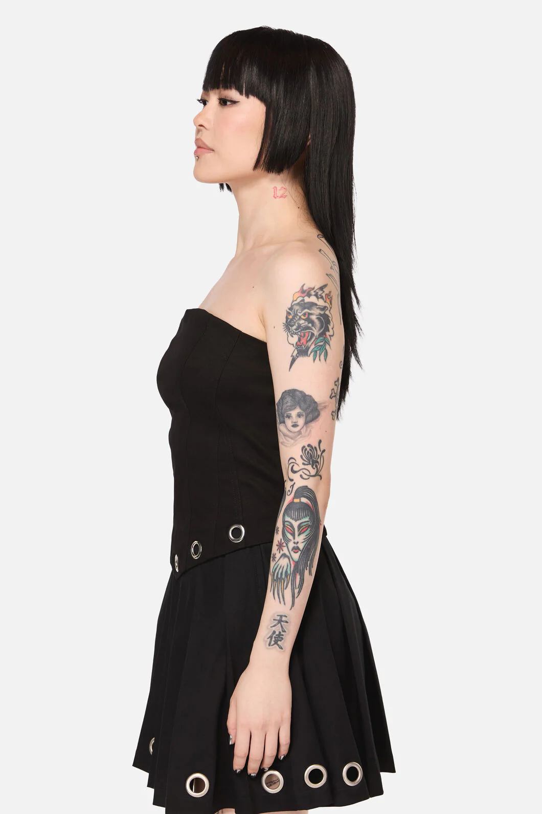 Inferno Eyelet Punk Corset Top - Image 2