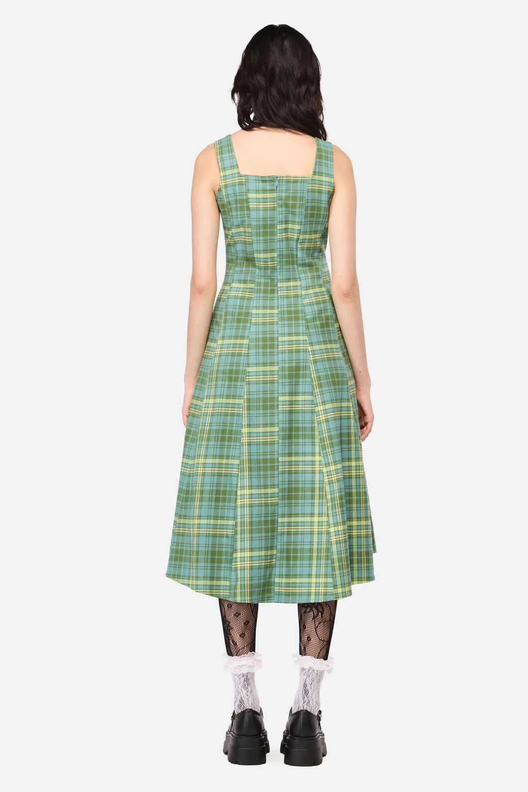 Insect Obsessed Tartan Midi Dress - Image 4