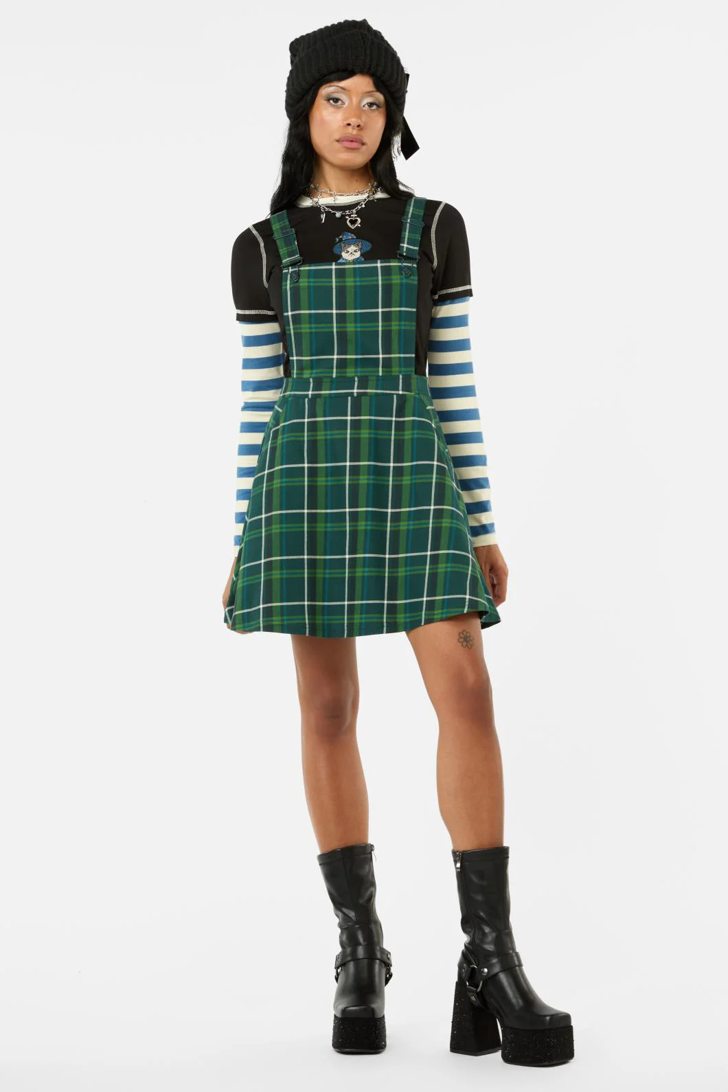 Jester Tartan Bib N Brace Pinafore - Image 2