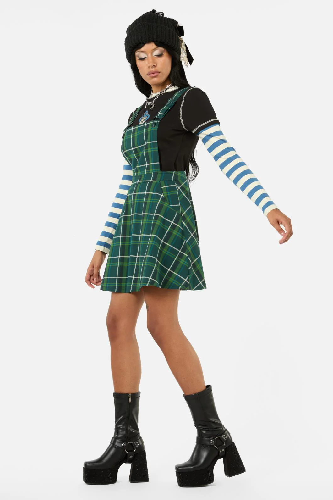 Jester Tartan Bib N Brace Pinafore - Image 4