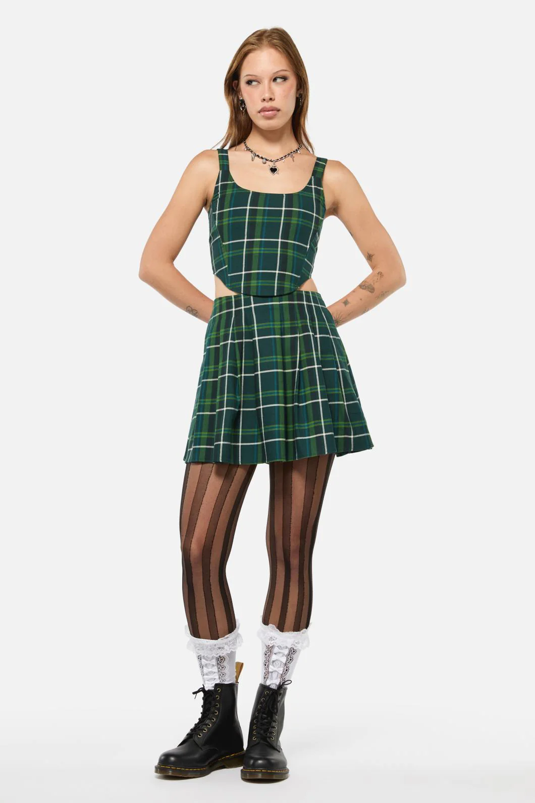 Jester Tartan Corset Top - Image 4