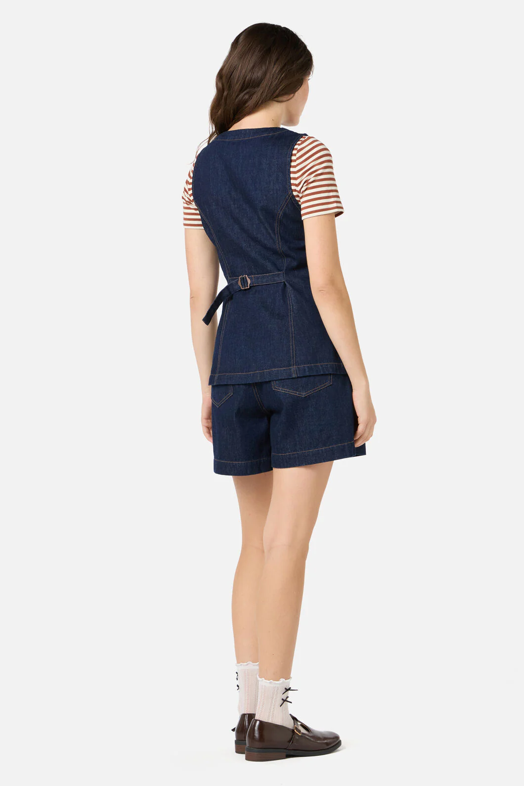 Jillian Long Denim Vest - Image 4