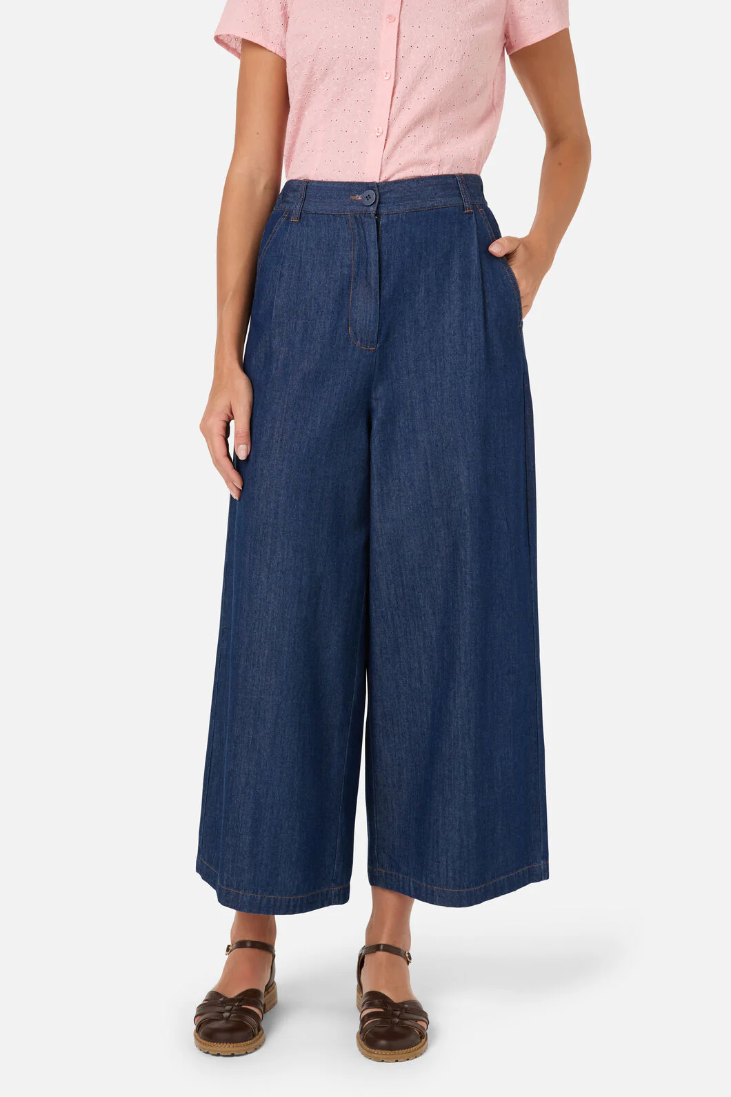 Joe Chambray Denim Culotte - Image 2
