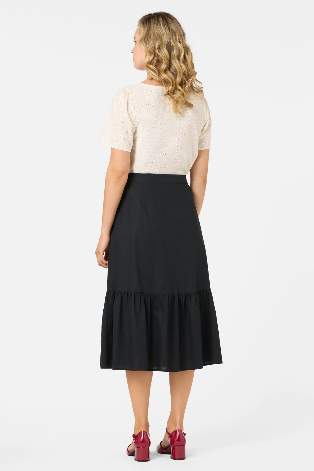 Jolie Button Front Midi Skirt - Image 4