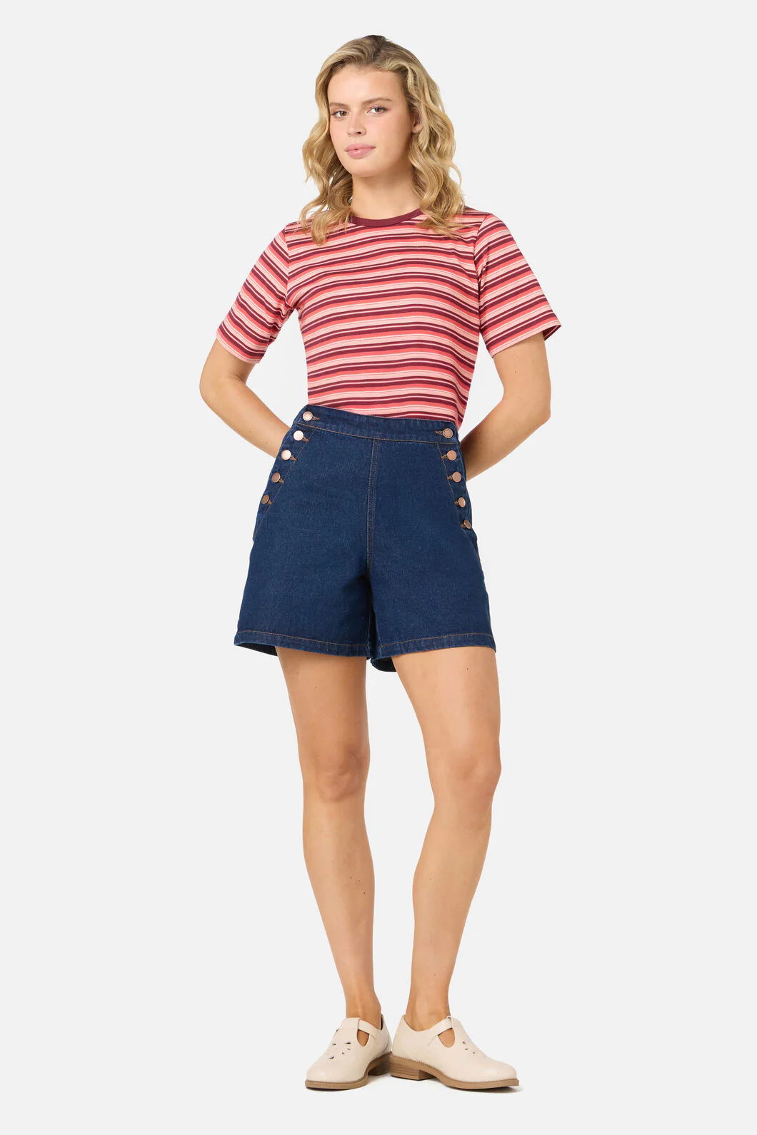 Judy Retro Stripe Tee - Image 2