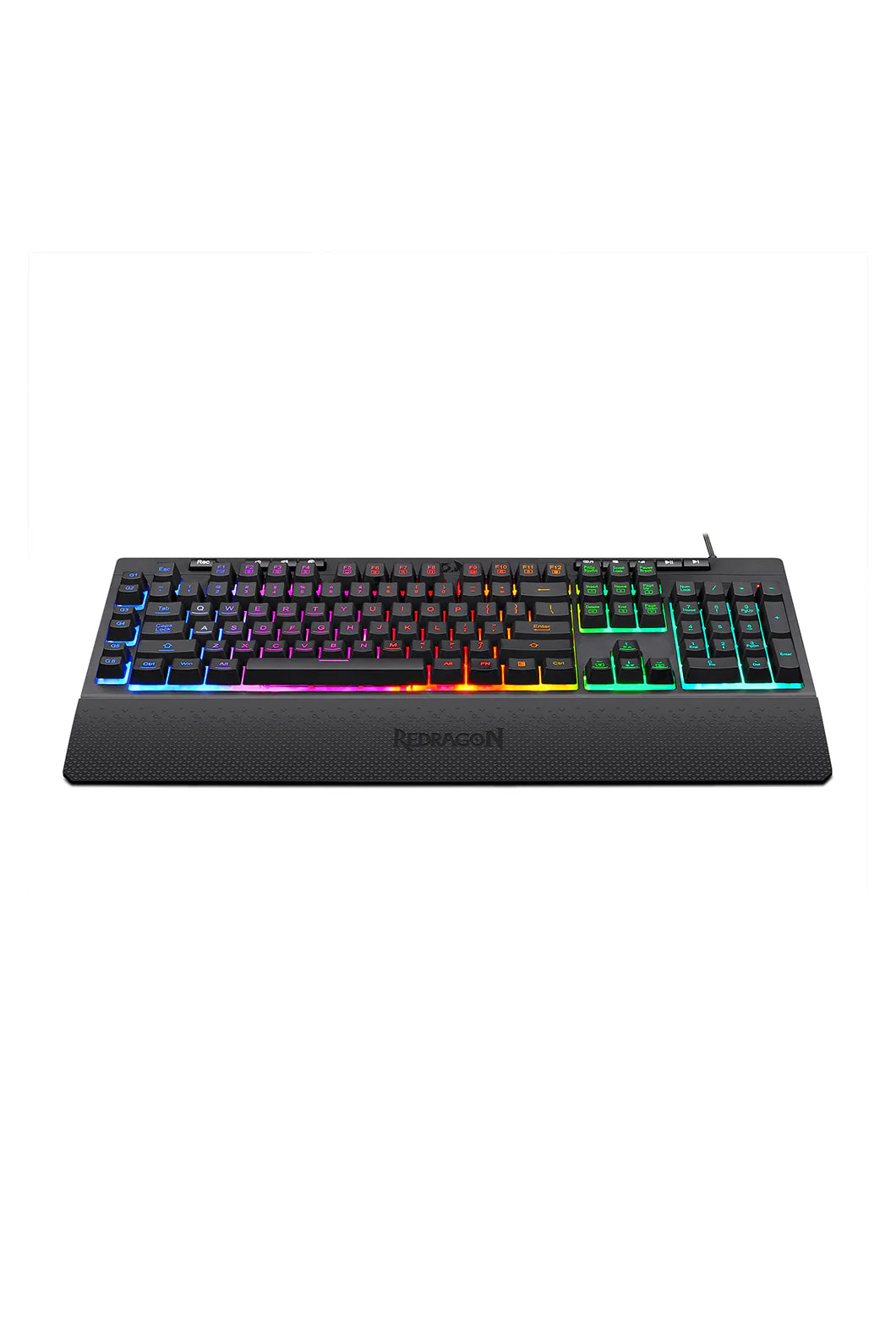 Redragon K512 Shiva RGB Backlit Full Size Wired Membrane Gamin Keyboard (Black) - Image 3