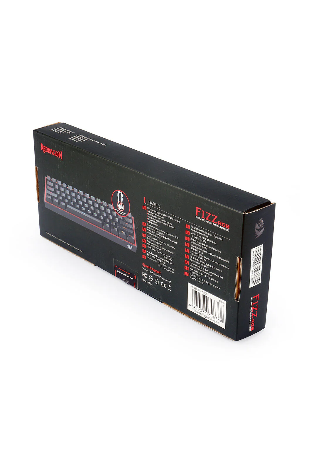 Redragon K617-RGB Fizz Black 60% Wired Mechanical Gaming Keyboard - Image 11