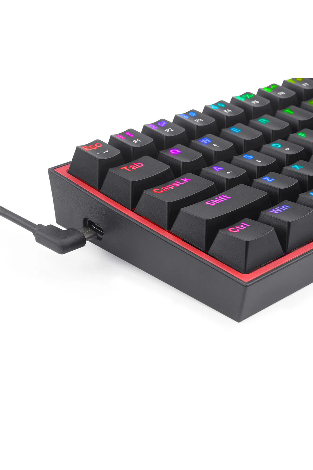 Redragon K617-RGB Fizz Black 60% Wired Mechanical Gaming Keyboard - Image 3