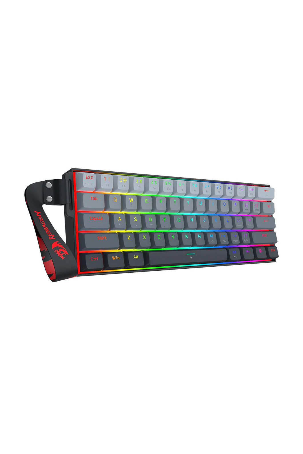 Redragon K617GGB-RGB-MP Fizz Grey 60% Rapid Trigger Magnetic RGB Gaming Keyboard - Image 2