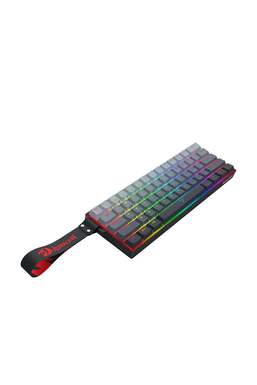 Redragon K617GGB-RGB-MP Fizz Grey 60% Rapid Trigger Magnetic RGB Gaming Keyboard - Image 4