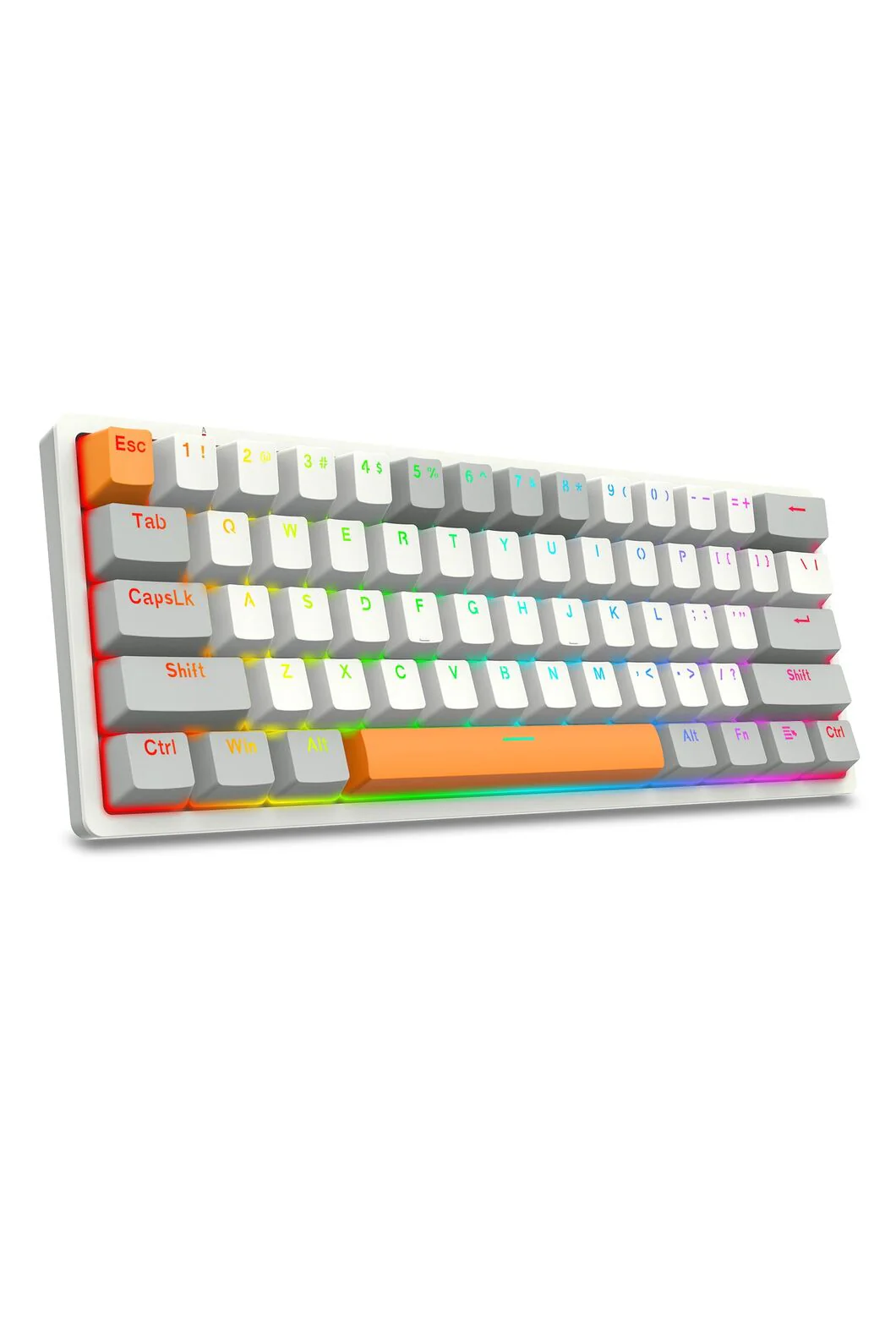 Redragon K642WGO-RGB Akali White 60% Wired Hot-Swappable Mechanical Gaming Keyboard - Image 2