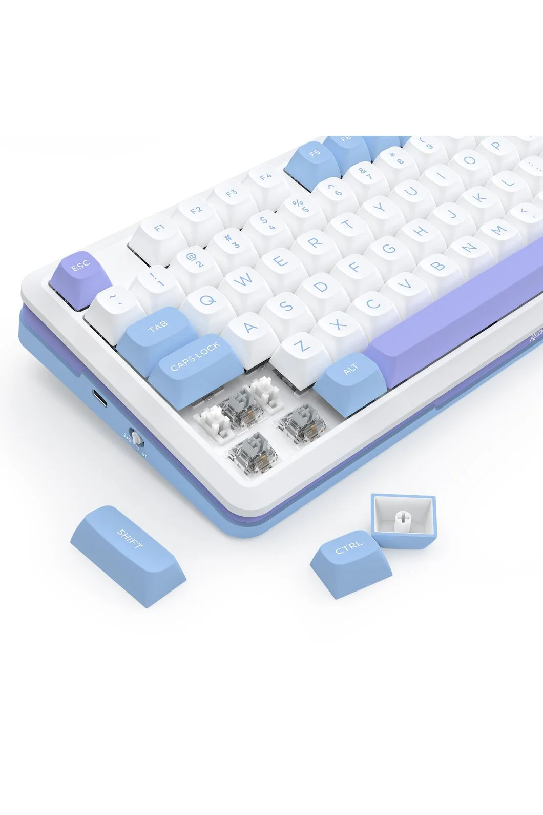 Redragon K681WBP RGB Pro Cyrus Purple 75% Gasket Wireless Mechanical Keyboard - Image 9