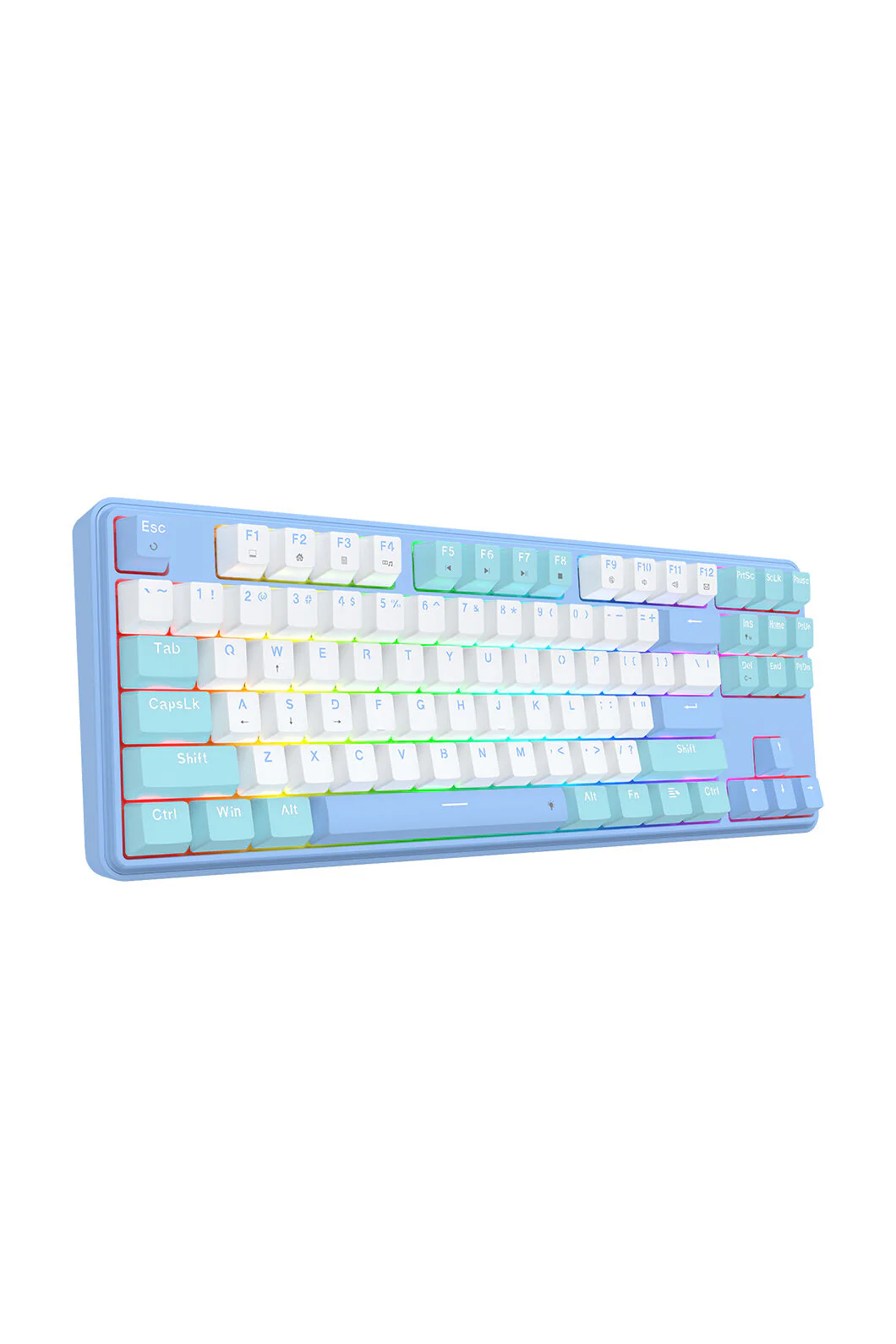 Redragon K707WBB RGB S.Blade White/Blue TKL Gasket Mounted Linear Gaming Keyboard - Image 2