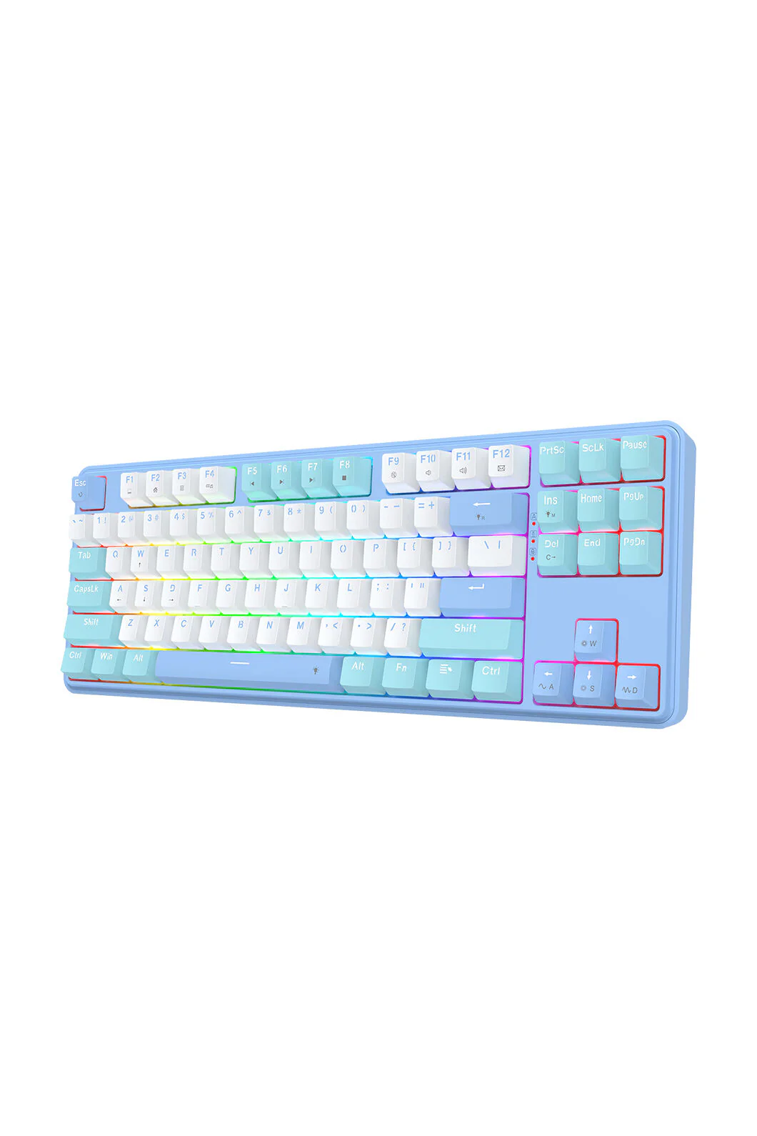 Redragon K707WBB RGB S.Blade White/Blue TKL Gasket Mounted Linear Gaming Keyboard - Image 3