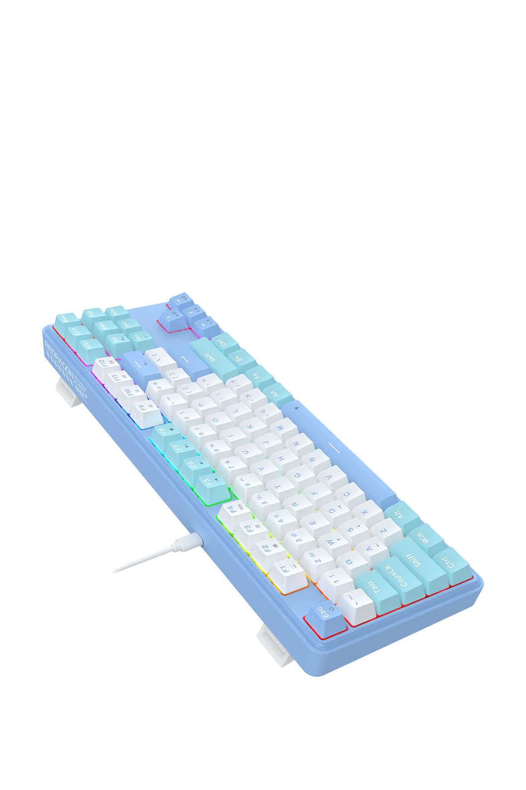 Redragon K707WBB RGB S.Blade White/Blue TKL Gasket Mounted Linear Gaming Keyboard - Image 6