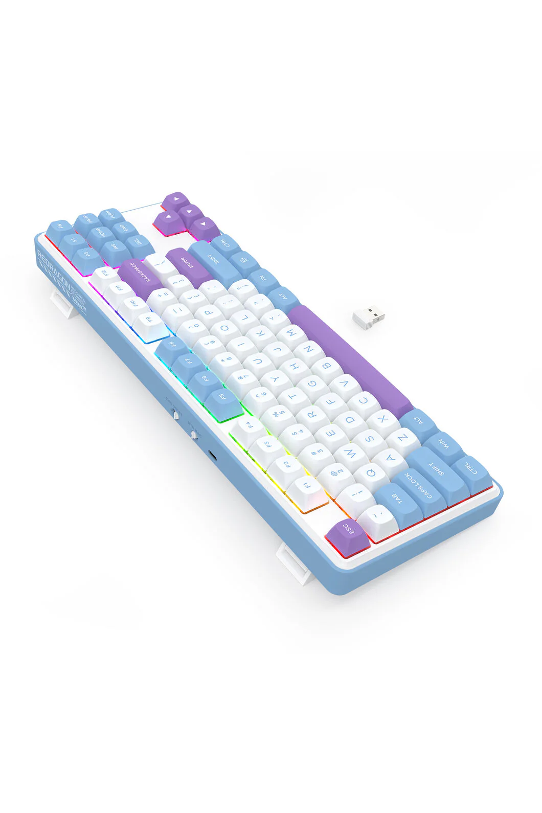 Redragon K707WBP RGB Pro S.Blade Purple TKL Gasket Wireless Mechanical Keyboard - Image 6