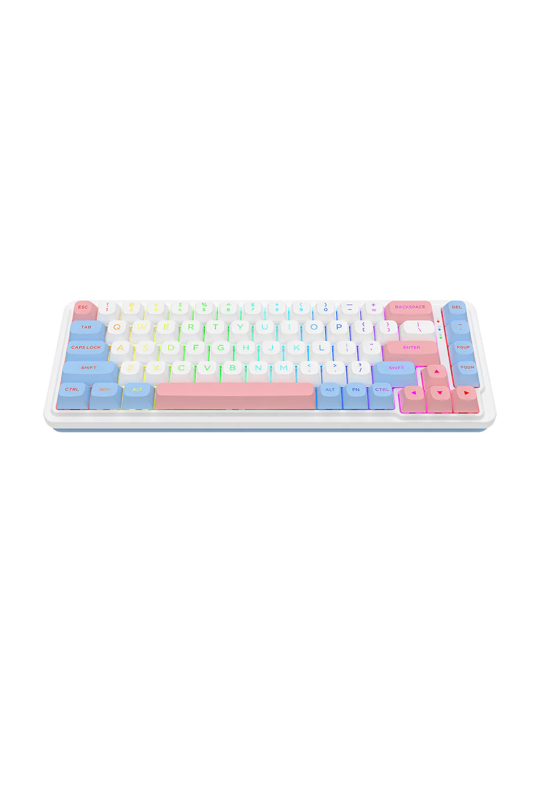 Redragon K709WBP RGB Pro Nova White/Blue/Pink 65% Wireless Gasket Gaming Keyboard - Image 4