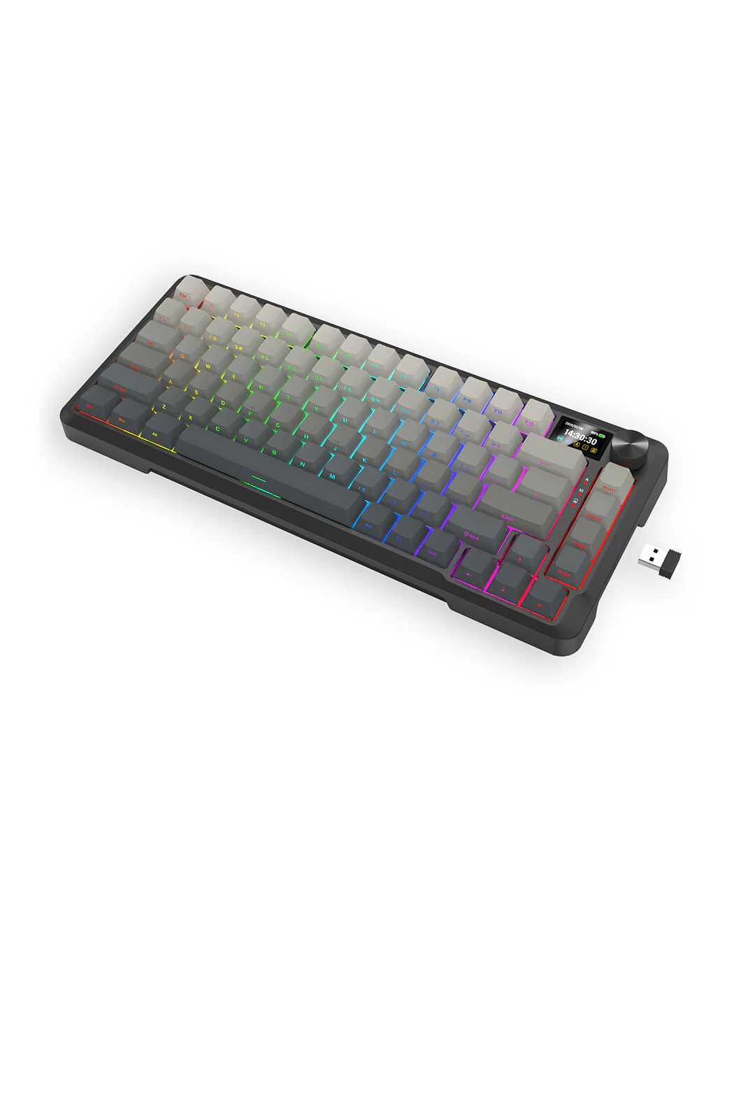 Redragon K724-PRO BEHEMOTH Black 75% Gasket Tri-Mode Mechanical Gaming Keyboard - Image 5
