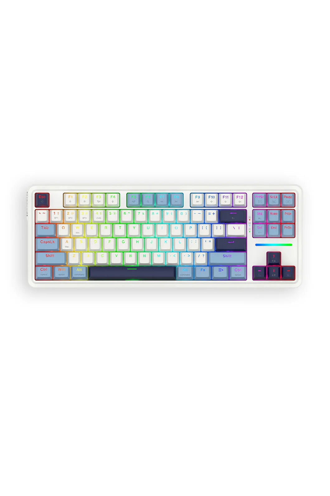 Redragon K728WBB RGB Pro Antonium Pro White TKL Gasket Wireless Mechanical Keyboard