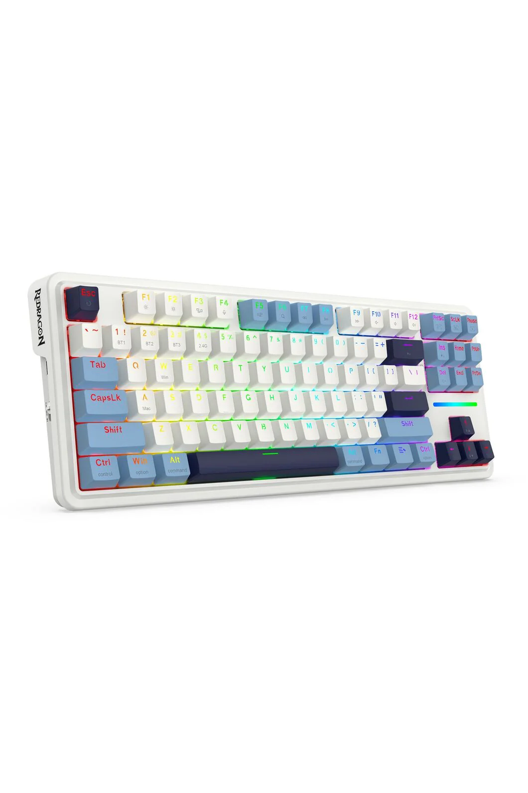 Redragon K728WBB RGB Pro Antonium Pro White TKL Gasket Wireless Mechanical Keyboard - Image 5