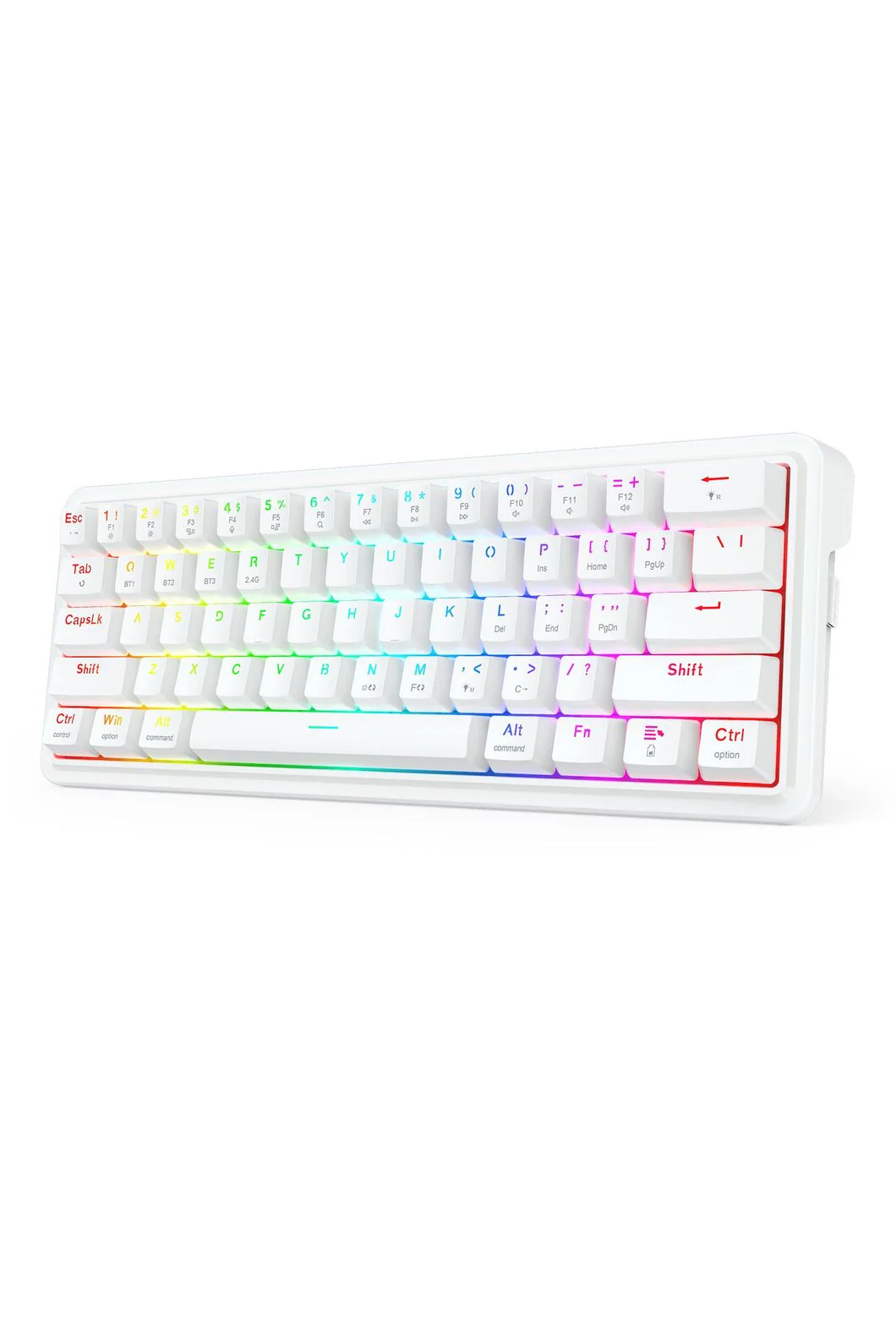 Redragon K730W RGB Pro Draconic V2 White 60% Gasket Wireless Mechanical Keyboard - Image 6