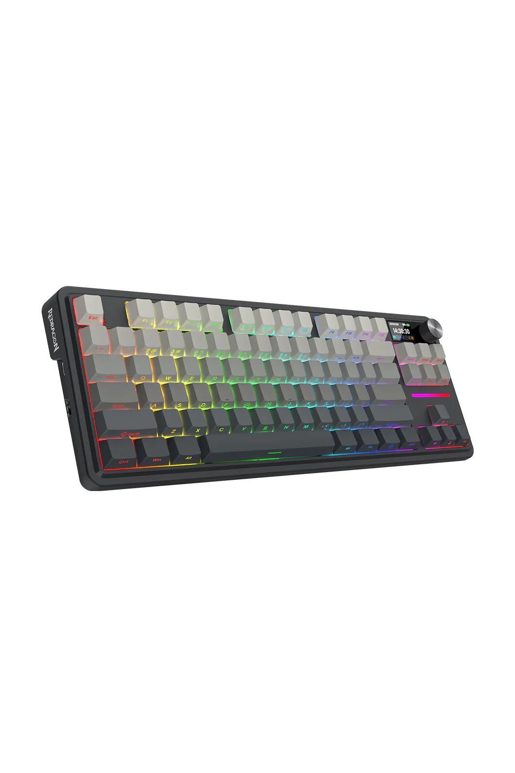 Redragon K743SP-RGB-PRO Antonium LCD Black 75% Customisable RGB Mechanical Gaming Keyboard - Image 2